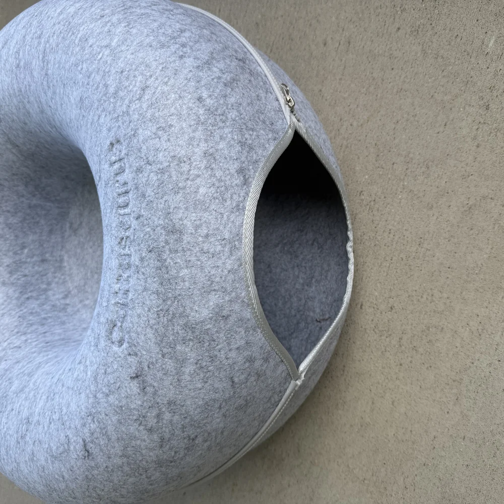 Gray Cat Scratcher with Sleek Design